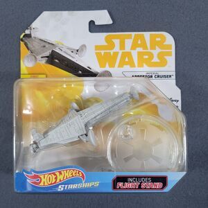 Hot Wheels Star Wars Starships IMPERIAL ARRESTOR CRUISER Diecast w Stand NEW FSC